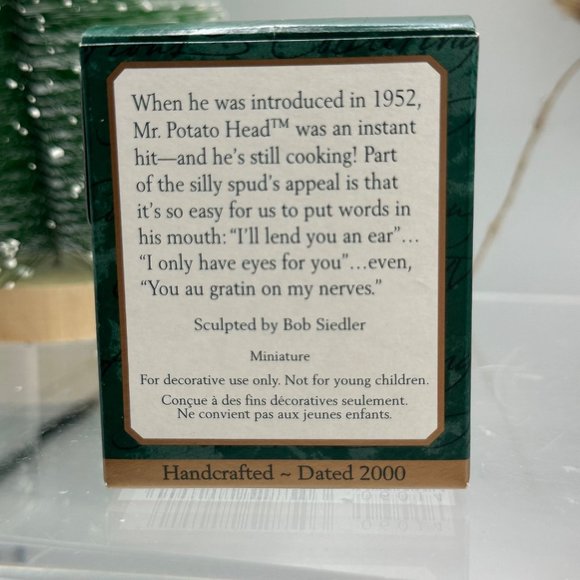 Hallmark Keepsake Miniature Ornament 2000 Mr. Potato Head Holiday Christmas - Picture 2 of 4